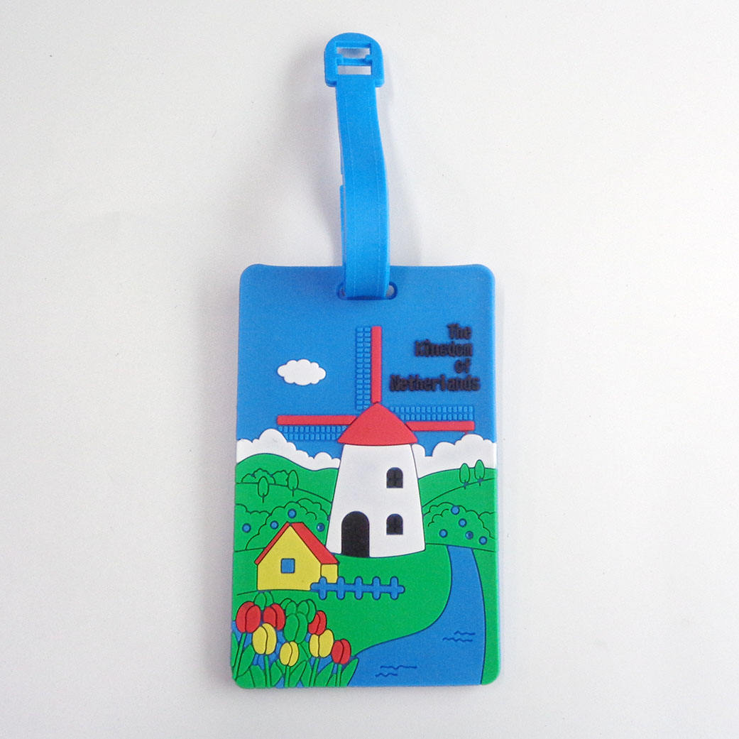 Etichette personalizzate per valigie in silicone 3D Etichetta per bagagli in PVC morbido con cinturino