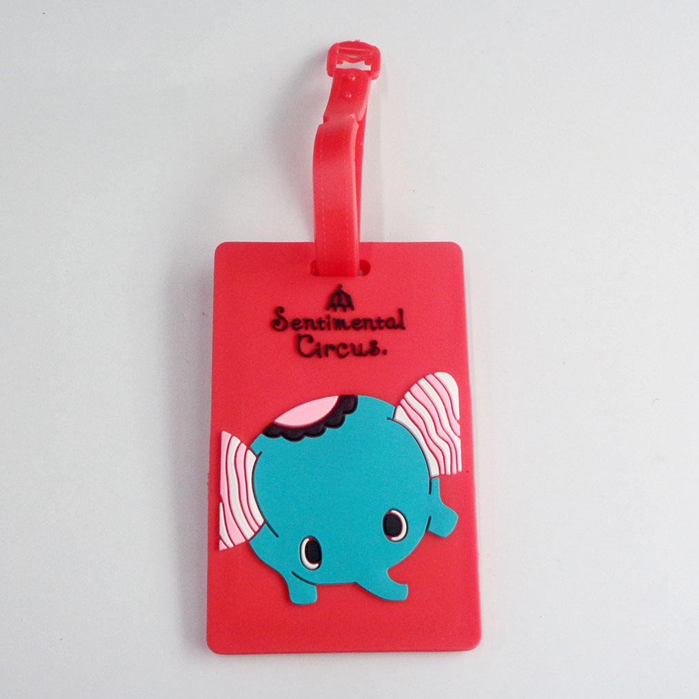 Etichette personalizzate per valigie in silicone 3D Etichetta per bagagli in PVC morbido con cinturino