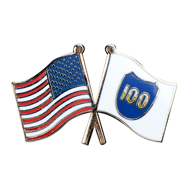 Spilla da bavero con bandiera smaltata morbida con design personalizzato in oro di alta qualità