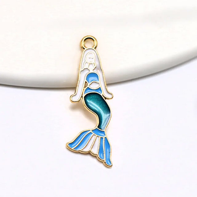 Portachiavi con smalto logo personalizzato all'ingrosso Portachiavi in ​​​​metallo Portachiavi sirena carino