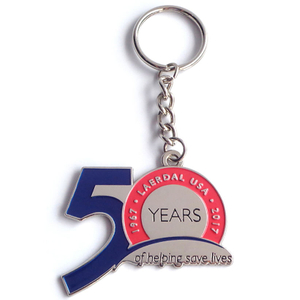 Regali promozionali all'ingrosso della fabbrica Portachiavi 50 ° anniversario di souvenir