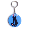 Portachiavi in ​​gomma morbida in PVC con logo personalizzato in rilievo con doppio design in rilievo con etichetta sportiva