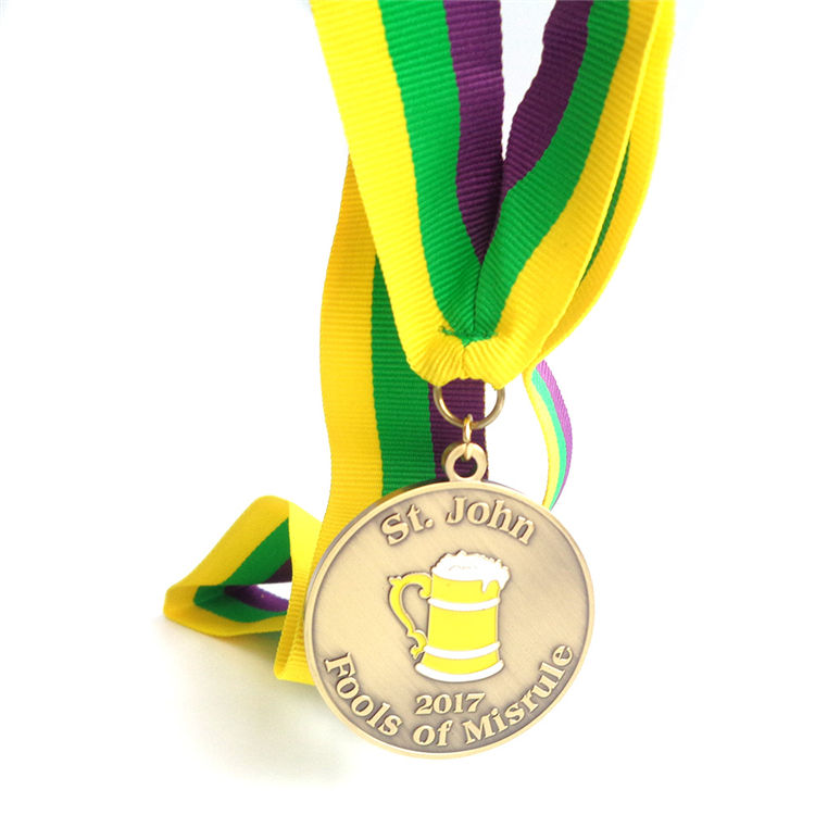 Medaglie di renne personalizzate Love Public Welfare Movement 3D Sport Color School Medaglia d'argento