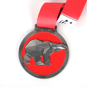 Medaglia del trofeo del premio sportivo in lega di alluminio smaltata della comunità di Singapore in metallo personalizzato
