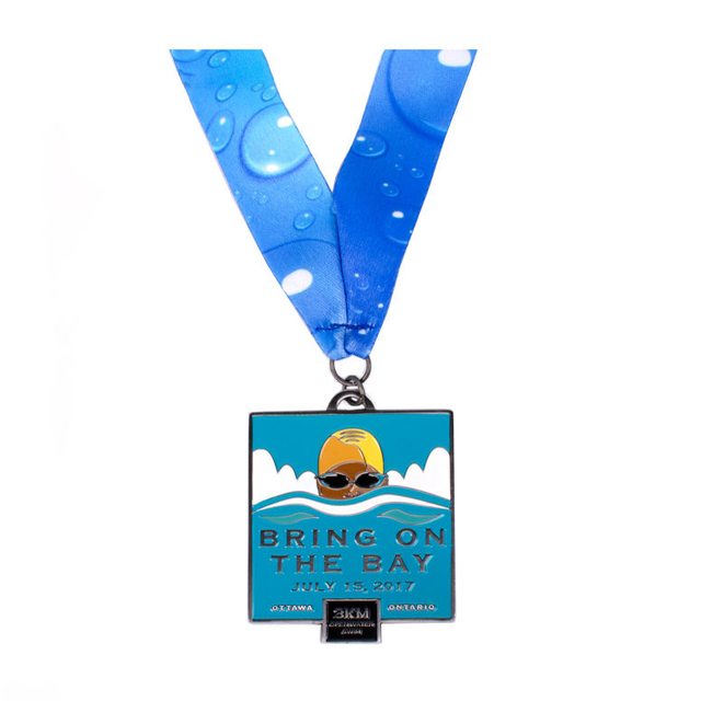 Medaglia del premio di sport dello smalto molle della medaglia di metallo corrente all'ingrosso di fabbricazione della Cina