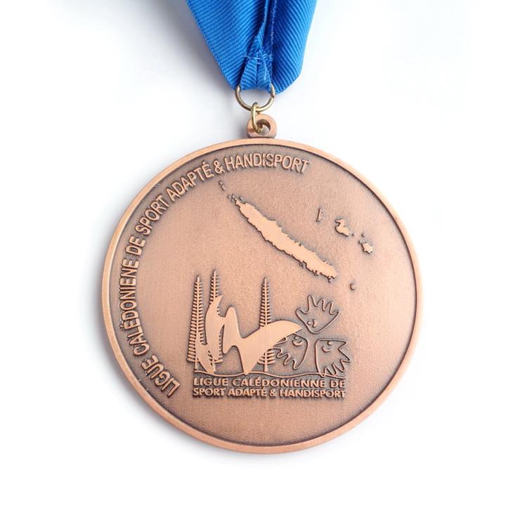 Palline medaglione personalizzate Medaglia filatura colore antico Giornata nazionale religiosa del Qatar Medaglia sportiva araba Incisione