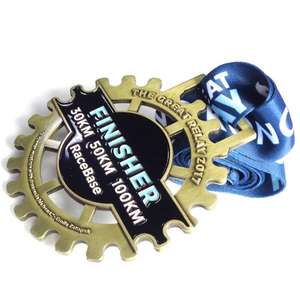 Premio per il design personalizzato Medaglia in lega di maratona per maratona di ferro metallico ricordo ricordo