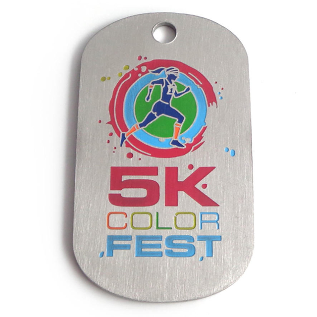 Etichette per collare per animali domestici in bianco con osso personalizzato Ciondolo per collana da uomo in alluminio Ottone Acciaio inossidabile Logo in metallo Targhetta per cani personalizzata