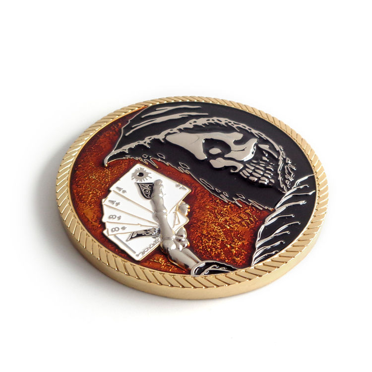 Monete in materiale decorativo in ottone con aquila d'oro di alta qualità Space Force Logo Silver Challenge Coin