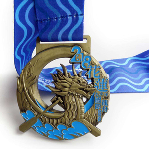 Produttore su ordinazione che fonde lo sport commemorativo delle medaglie della corsa della barca del drago della medaglia di grande dimensione