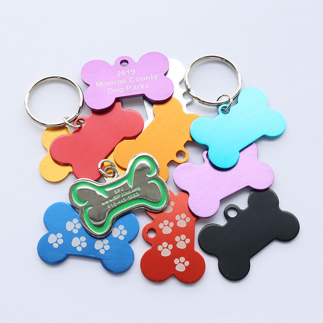 2023 Medaglietta per cani vuota in acciaio inossidabile per sublimazione con incisione personalizzata all'ingrosso