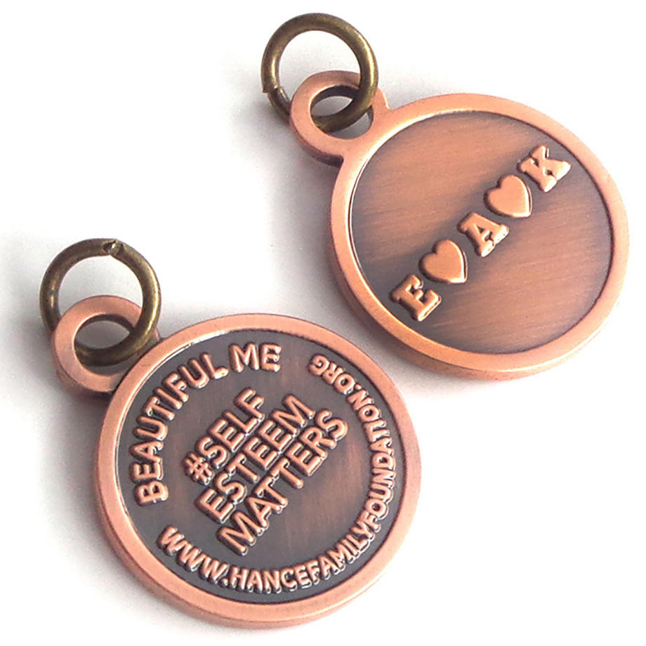 Etichette in metallo di forma rotonda con logo personalizzato Etichetta con incisione personalizzata