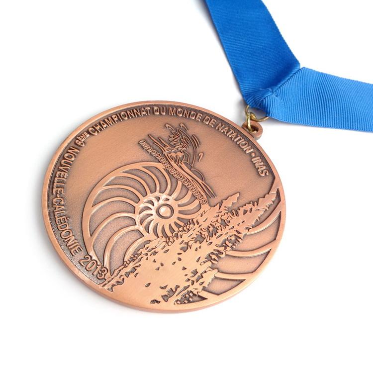 Medaglia del Kuwait a buon mercato di alta qualità Esegui nuovo design Medaglie a buon mercato in oro di qualità eccellente
