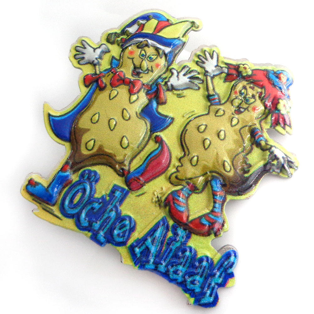Personalizzato 3D Metal Clown Character Cartoon Badge Character Art Printing Distintivo spilla