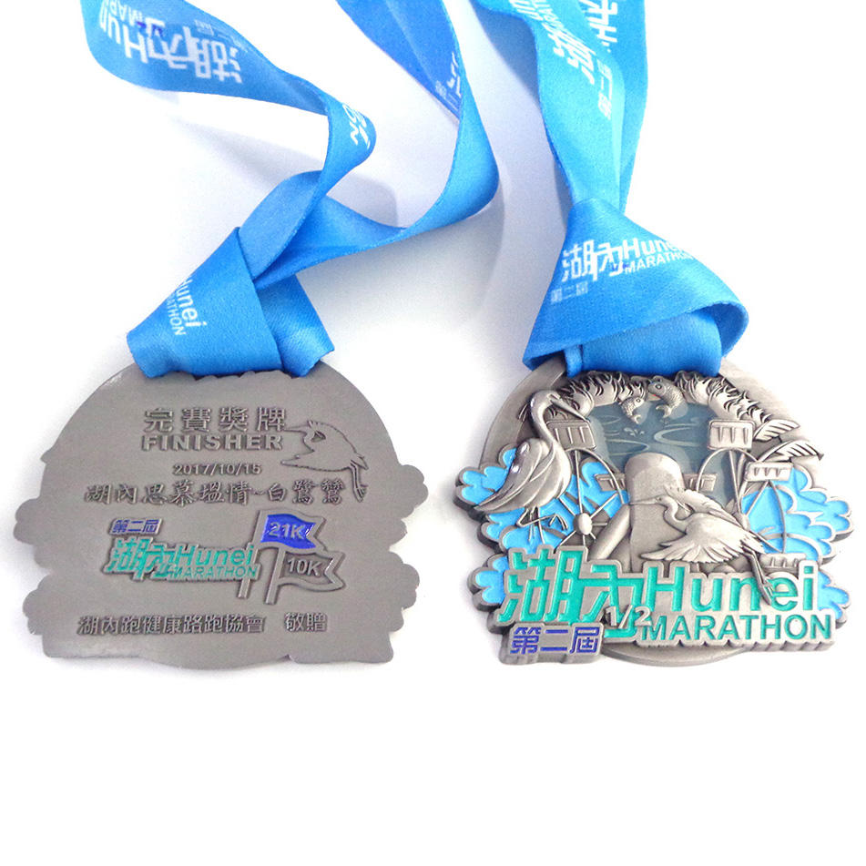 Medaglia e trofeo del premio di sport del metallo del ricordo placcato oro bianco su ordinazione poco costoso all'ingrosso