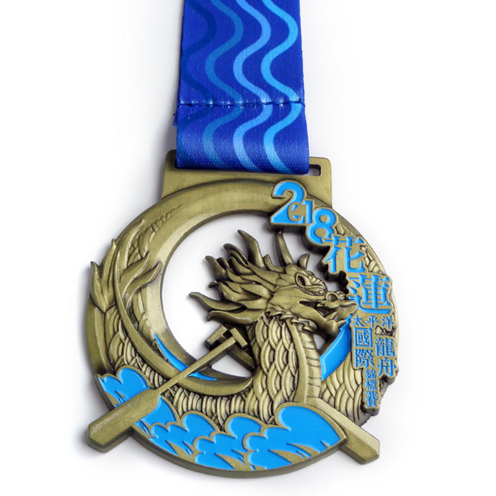 Produttore su ordinazione che fonde lo sport commemorativo delle medaglie della corsa della barca del drago della medaglia di grande dimensione