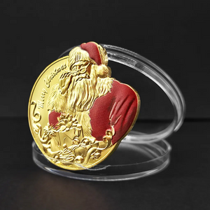 Nessun design minimo gratuito 3D in lega di zinco oro argento monete metalliche in ottone Moneta natalizia su misura