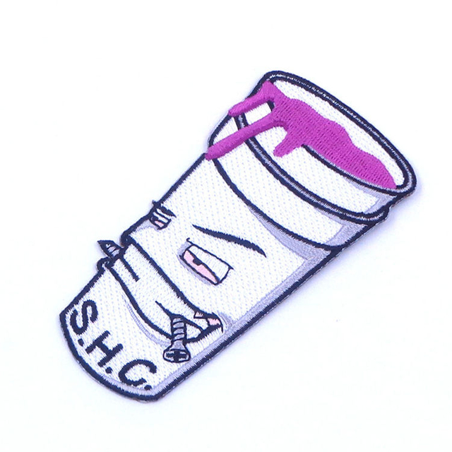 Commercio all'ingrosso di 0,7 mm di spessore tessuto personalizzato ferro su toppa per borse