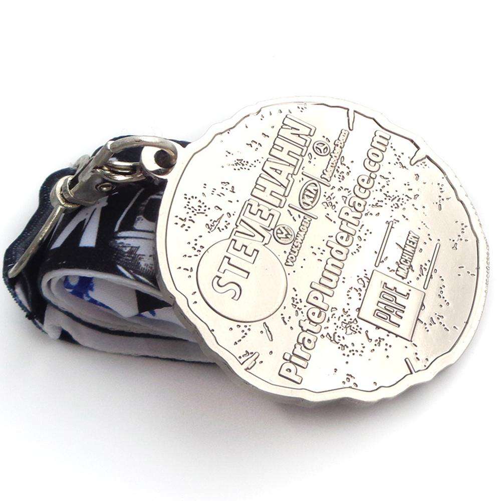 Premio personalizzato per medaglie vuote in memoria 3D con drappo a nastro